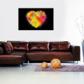 Copie colorée en toile de coeur pour Dropship / Contemporary Love Canvas Wall Art / Modern Giclee Canvas Artwork